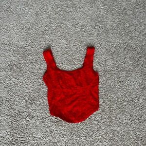 Vibrant Red Sleeveless Top